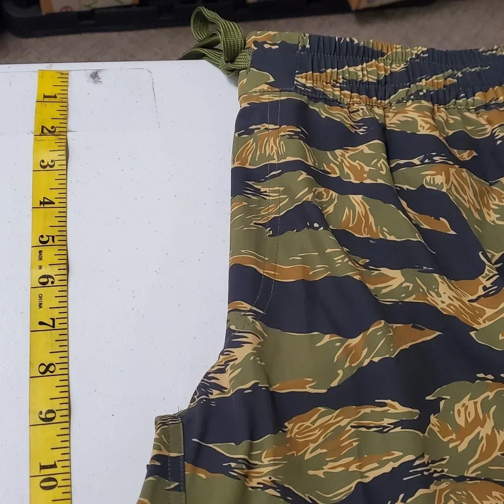 Zero Foxtrot Mens Pull On Drawstring 10 In Inseam Shorts Size XXL Camo Athletic